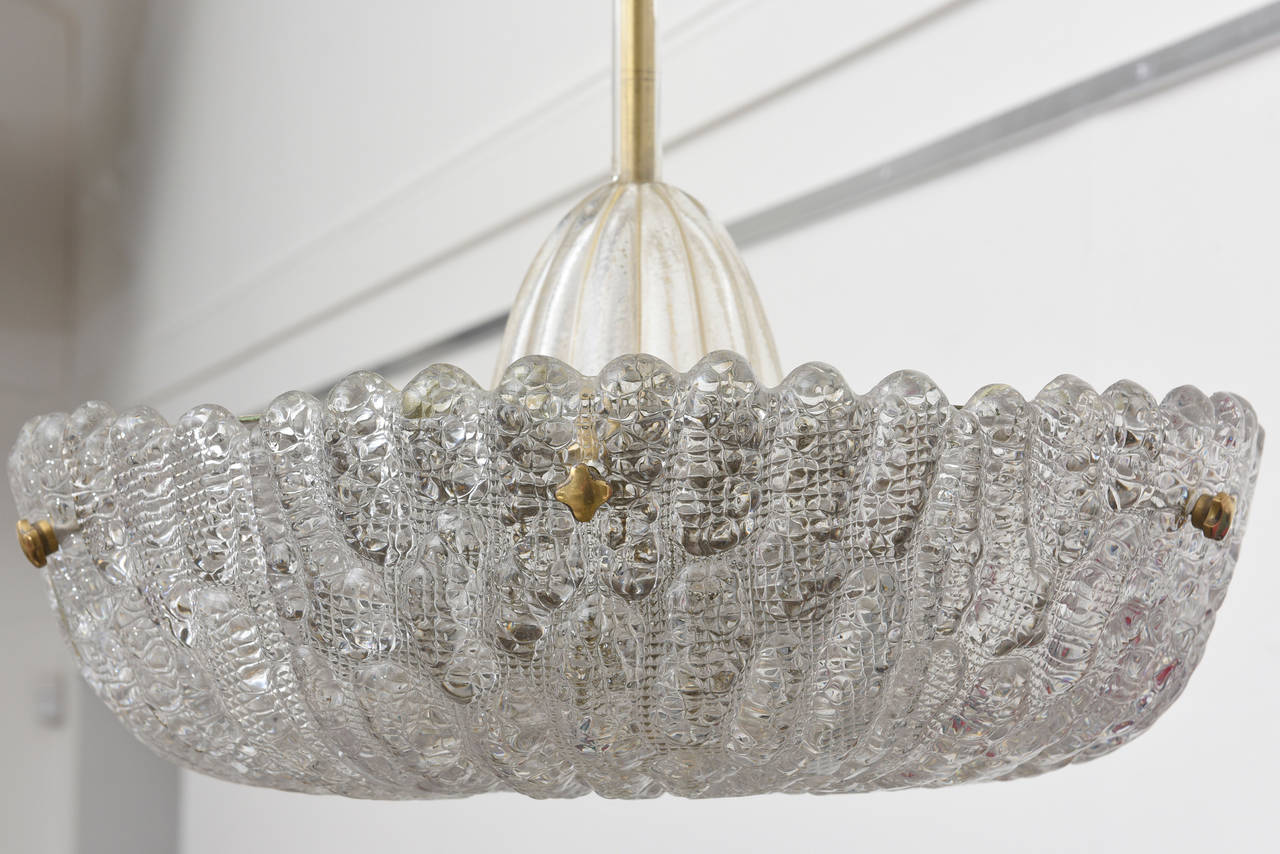 Crystal Ceiling Pendent by Carl Fagerlund for Orrefors, Sweden 1960s In Good Condition In West Palm Beach, FL