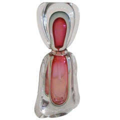 Murano Glass Signed Large Sculpture Perfume Bottle 1970s