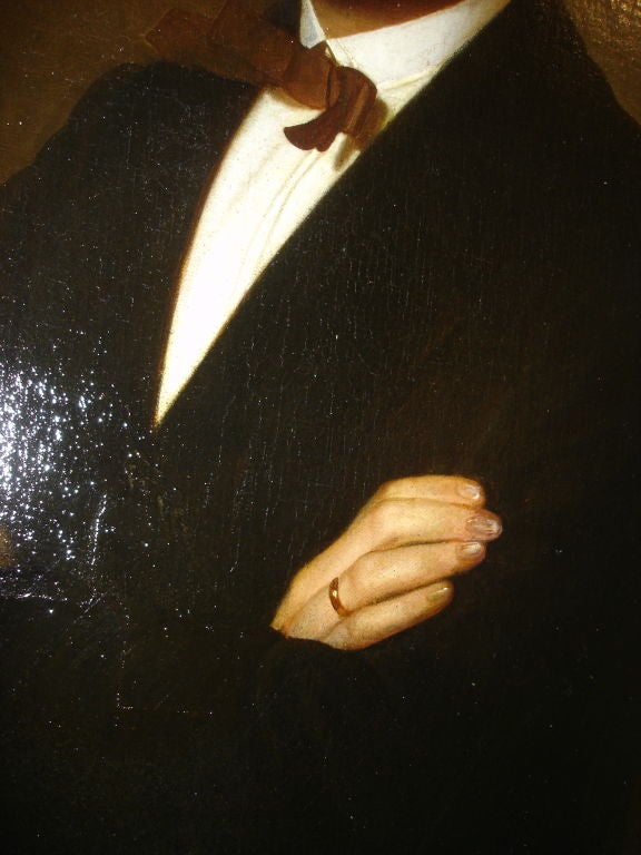 Canvas 19th Century Danish Biedermeier Portrait