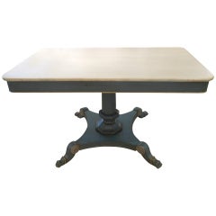 19th Century Danish Antique Painted Library Table