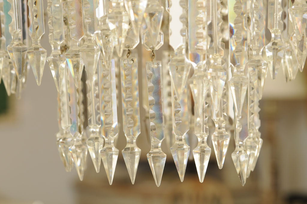 19th Century French Cut-Glass Crystal and Bronze Chandelier 4