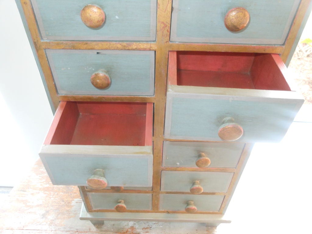 20th Century Swedish Painted Miniature Chest of Drawers