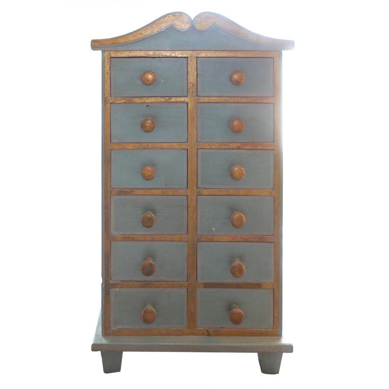 Swedish Painted Miniature Chest of Drawers