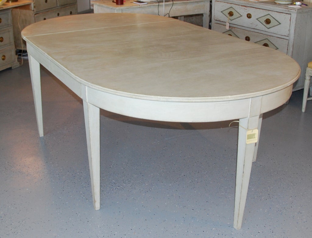 Gustavian 19th Century Antique Swedish Painted Dining Table