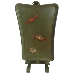 Carole Stuppell Hand Painted Folding Tea Tables with Stand