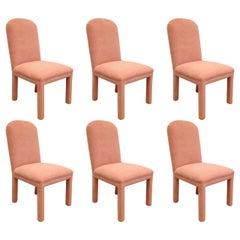 Set of Six Dining Chairs Ultrasuede