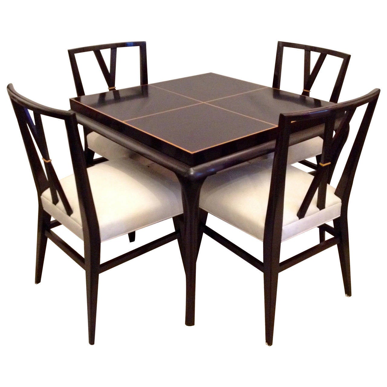 Tommi Parzinger Rare Table and Four X Chairs