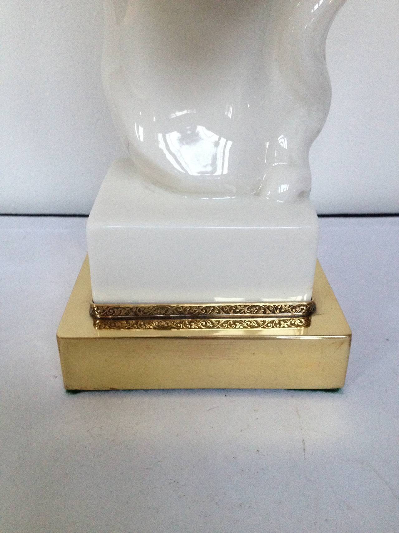 Art Deco Porcelain Lighted Face Lamp 2