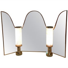 Hansen Co Vanity Mirror with Vanity Lamps