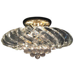 Lucite Swirl Ceiling Fixture