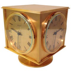 Relide French Four Time Zone Sided Clock Rare