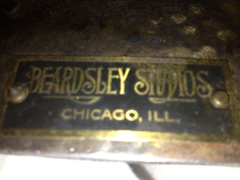 Brass Aubrey Beardsley's  Studio Chicago Arts and crafts standing lamp