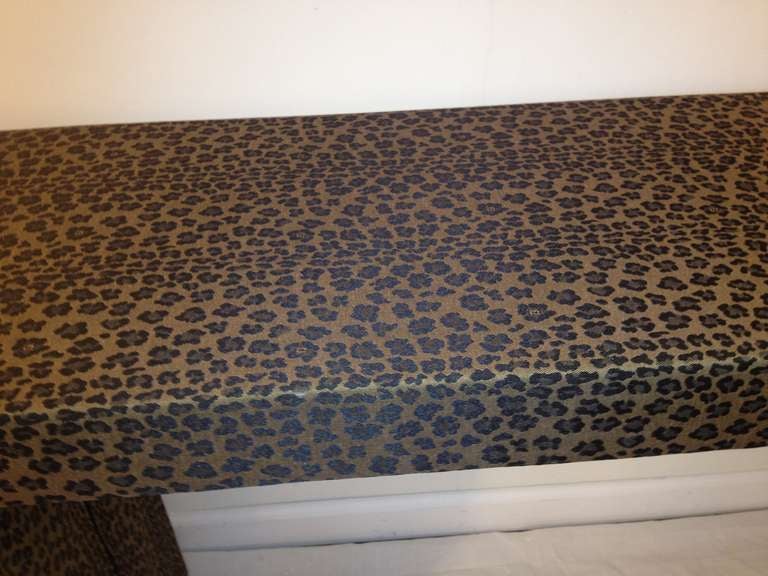 Fendi Leopard Print Fabric Console Table In Excellent Condition In Westport, CT