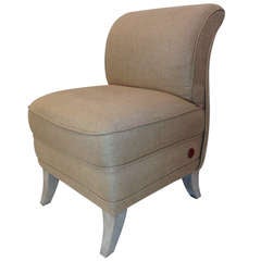 Fendi Petite Slipper Chair Polished Nickel Legs