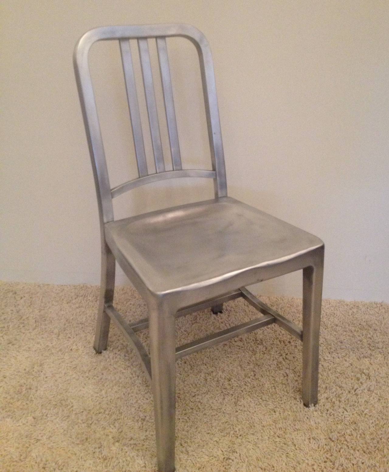 Emeco aluminum Navy chairs set of four, in very fine condition with original lables.