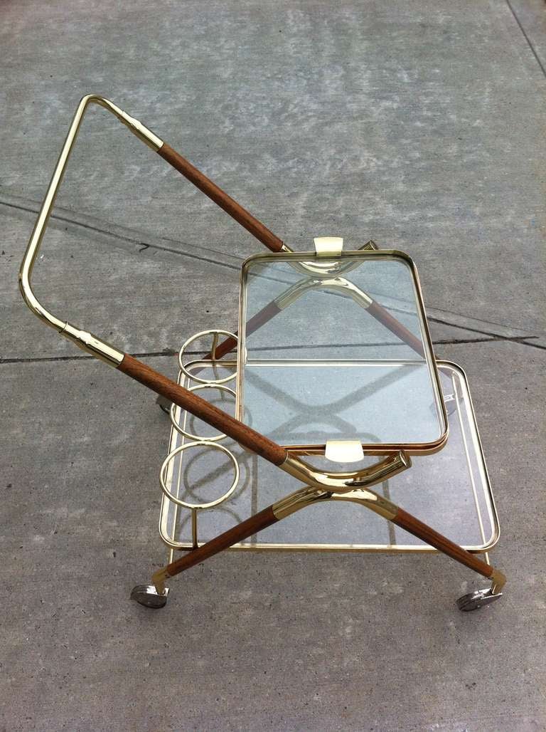 Mid-Century Modern Italian Bar Cart Cesare Lacca, 1950s