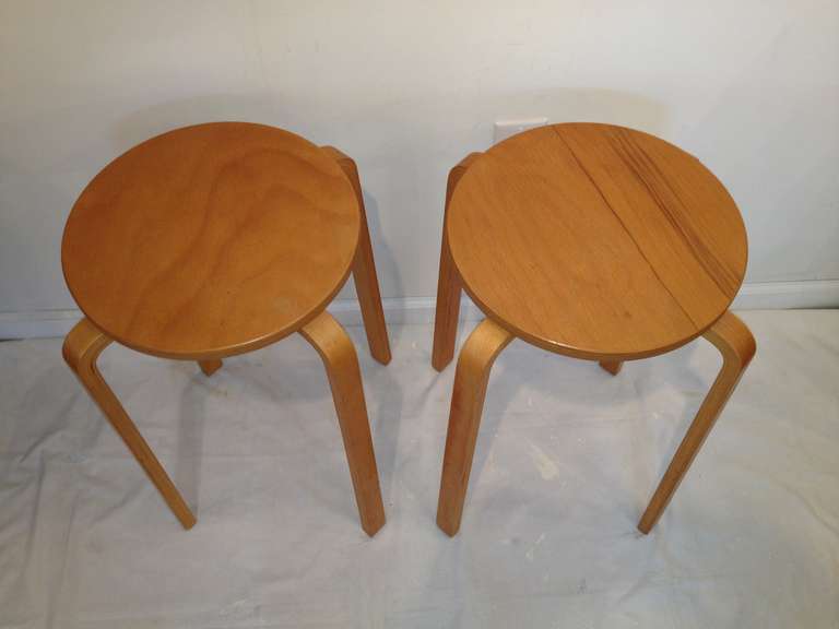 Finnish Alvar Aalto  style Stool /Tables 63 Bentwood For Sale