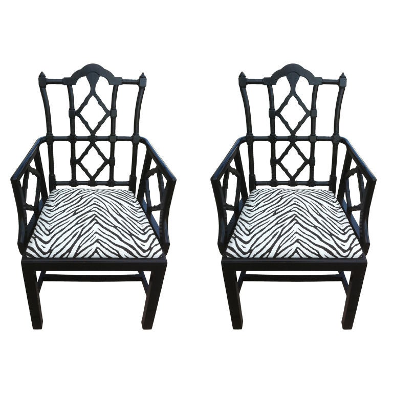 Pair of Frances Elkins Chairs For Sale