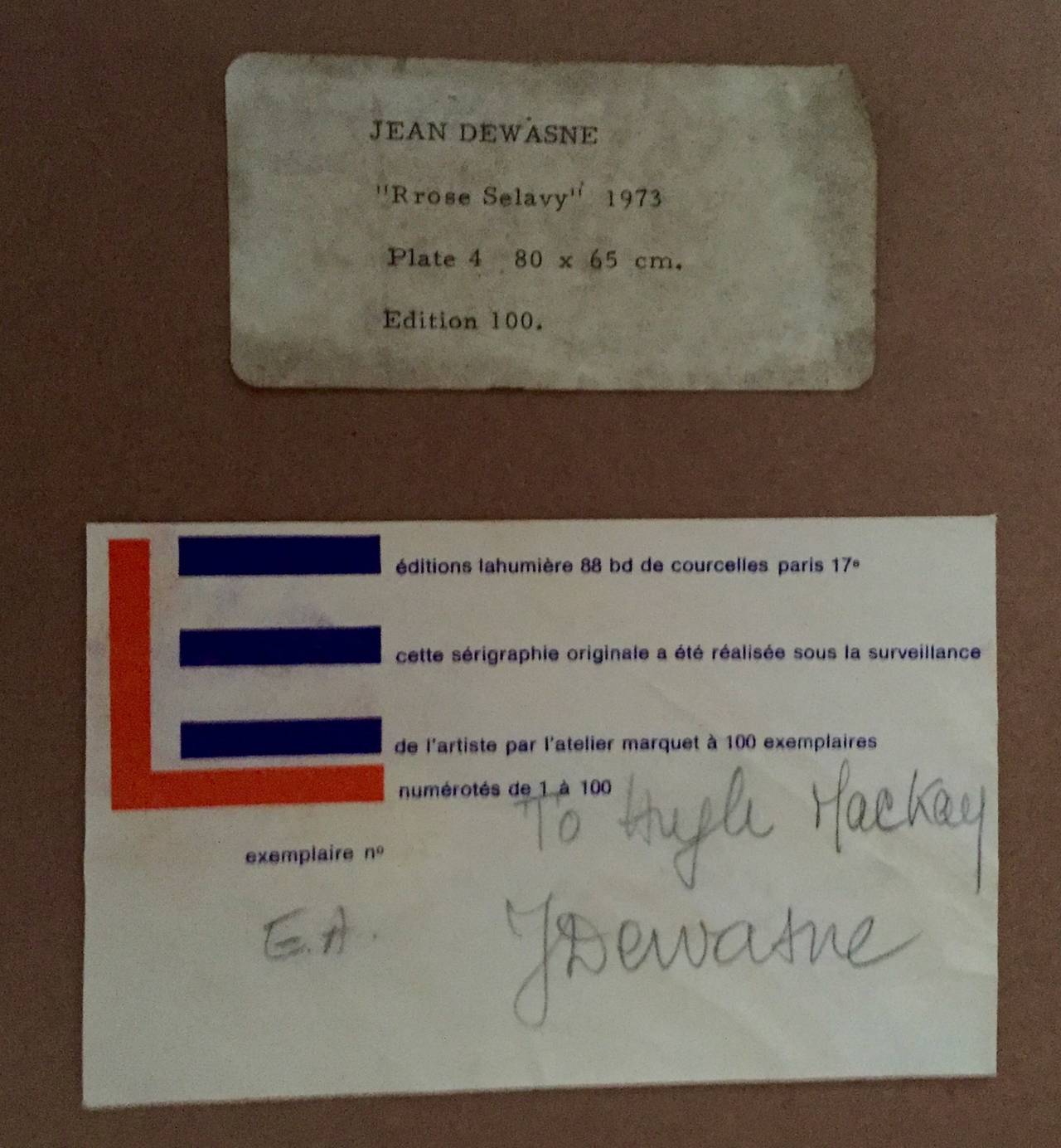 20ième siècle Sérigraphie de l'artiste Jean Dewasne en vente