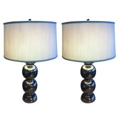 Vintage Pairs hammered Lamps