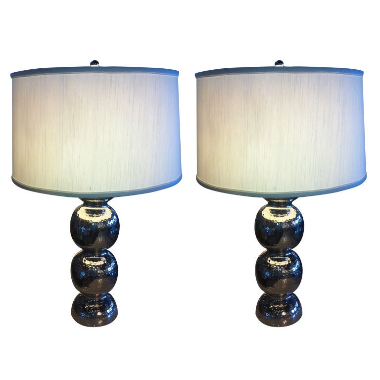 Pairs hammered Lamps For Sale