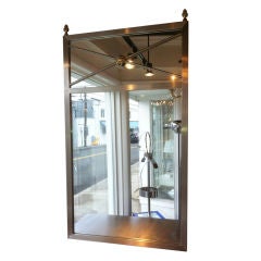 Vintage Brushed steel Mirror