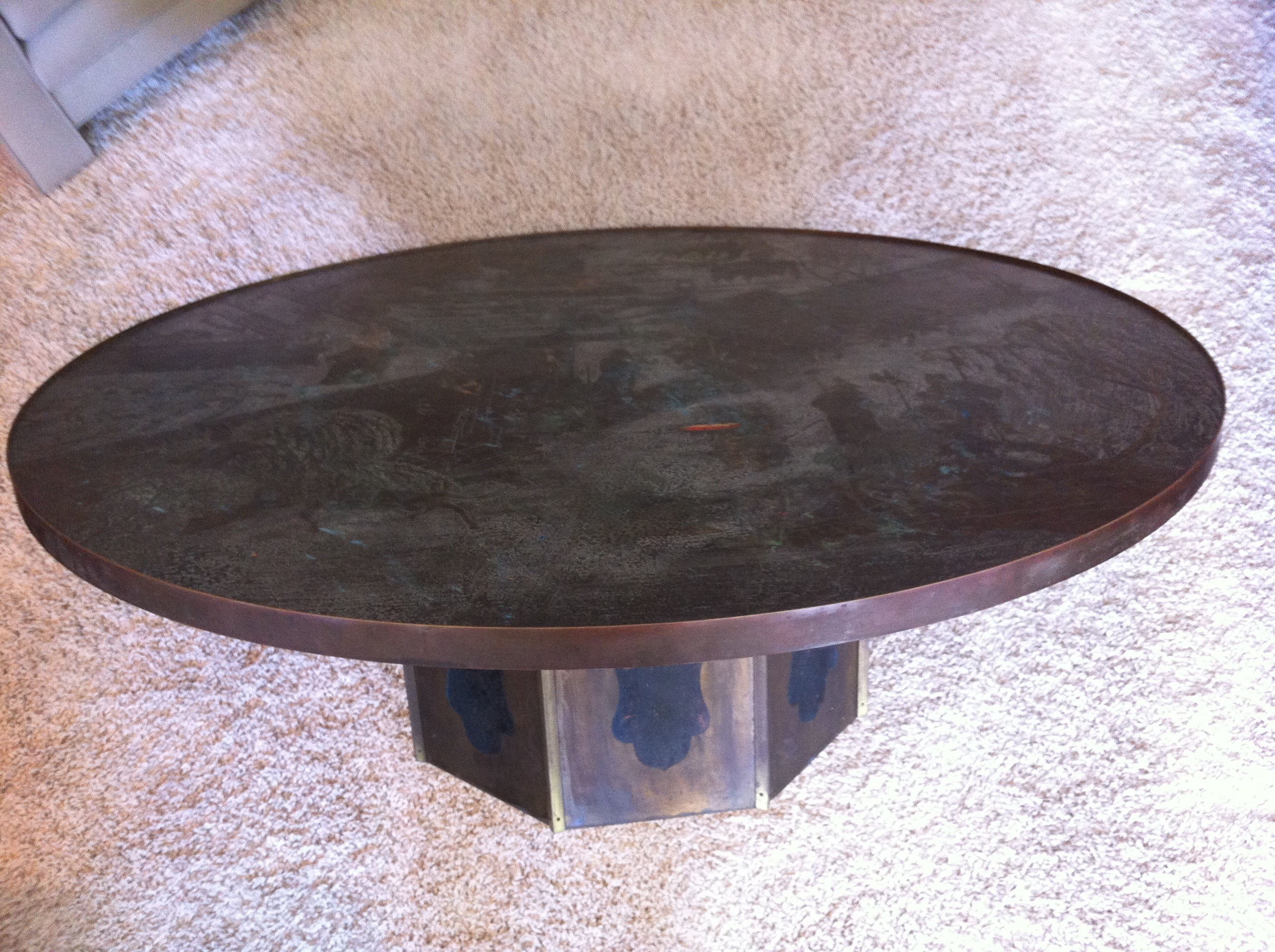 Philip And Kelvin Laverne  Bronze "Chan" Cocktail Table