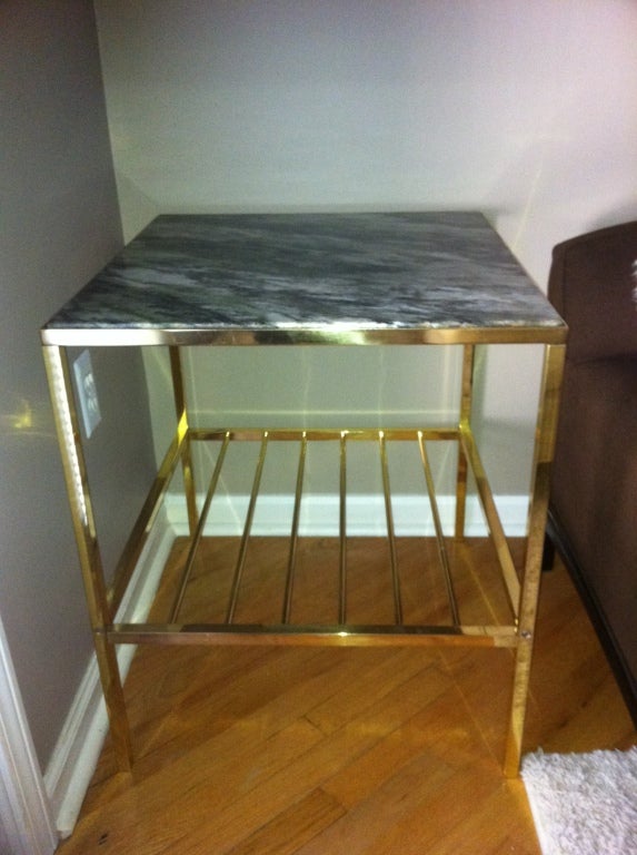 Brass Marble end table Paul McCobb