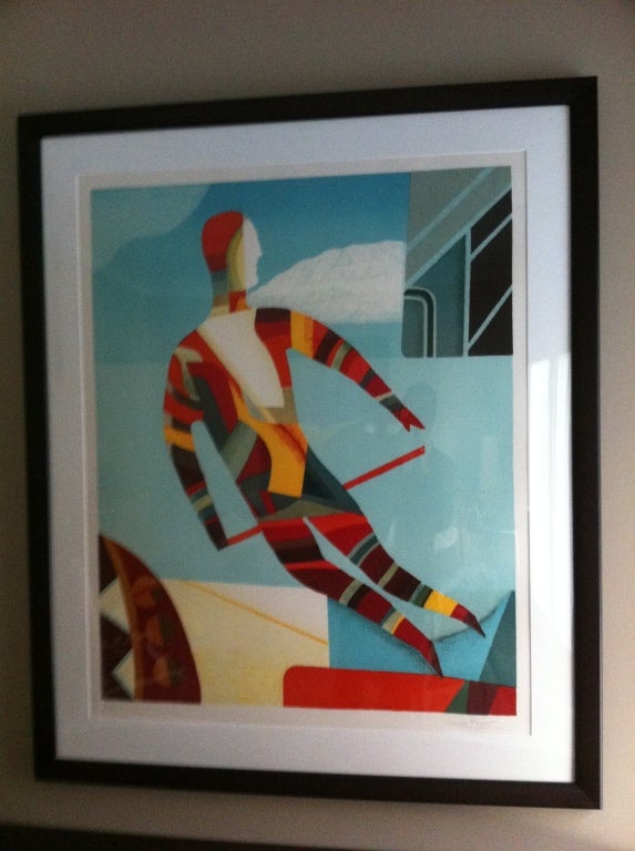 French Max Papart signed silkscreen For Sale