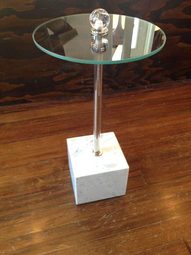 20th Century Petite Drinks Table with Marble Base