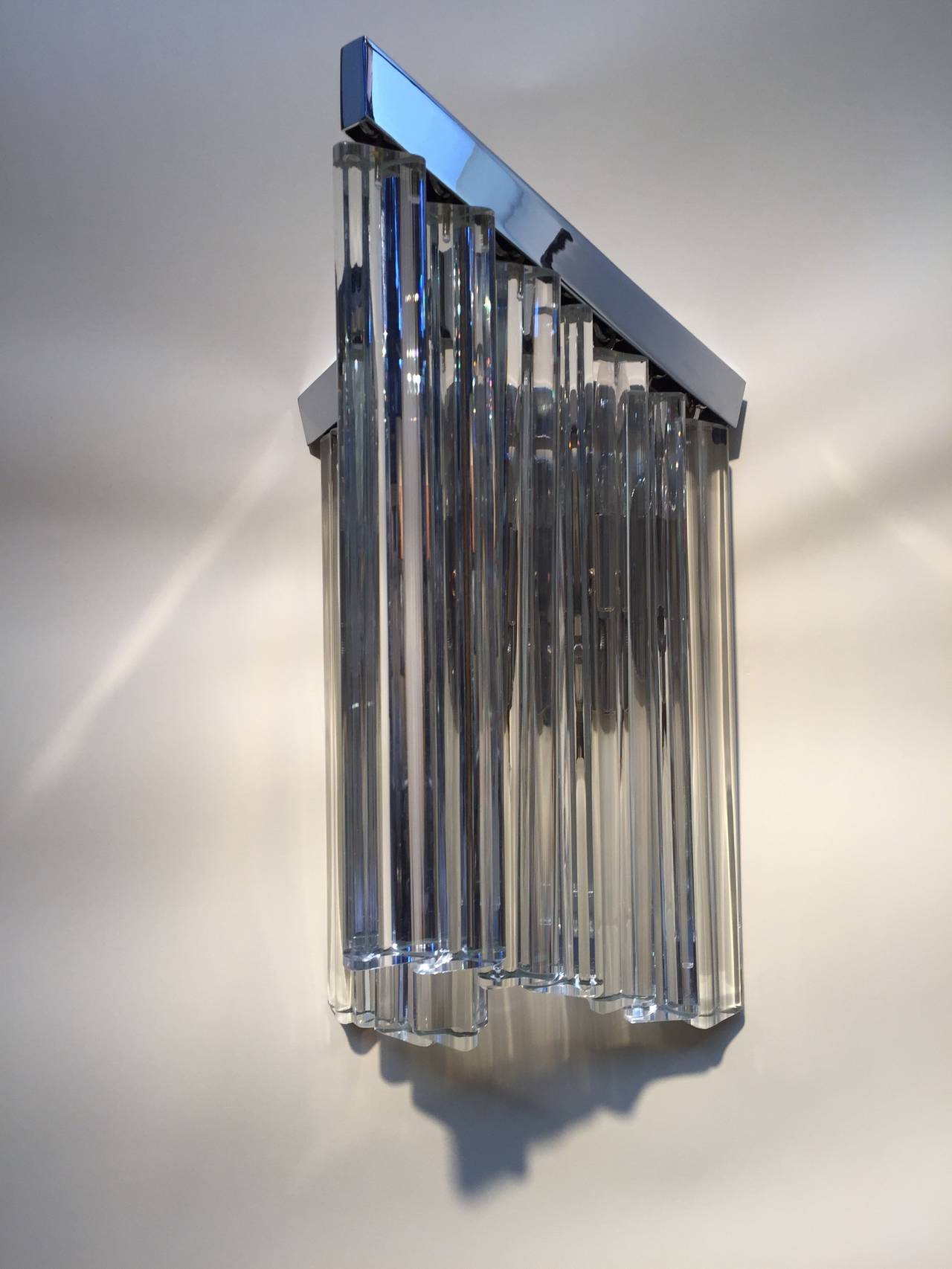 Apliques de varilla de cristal de Murano Moderno de mediados de siglo en venta