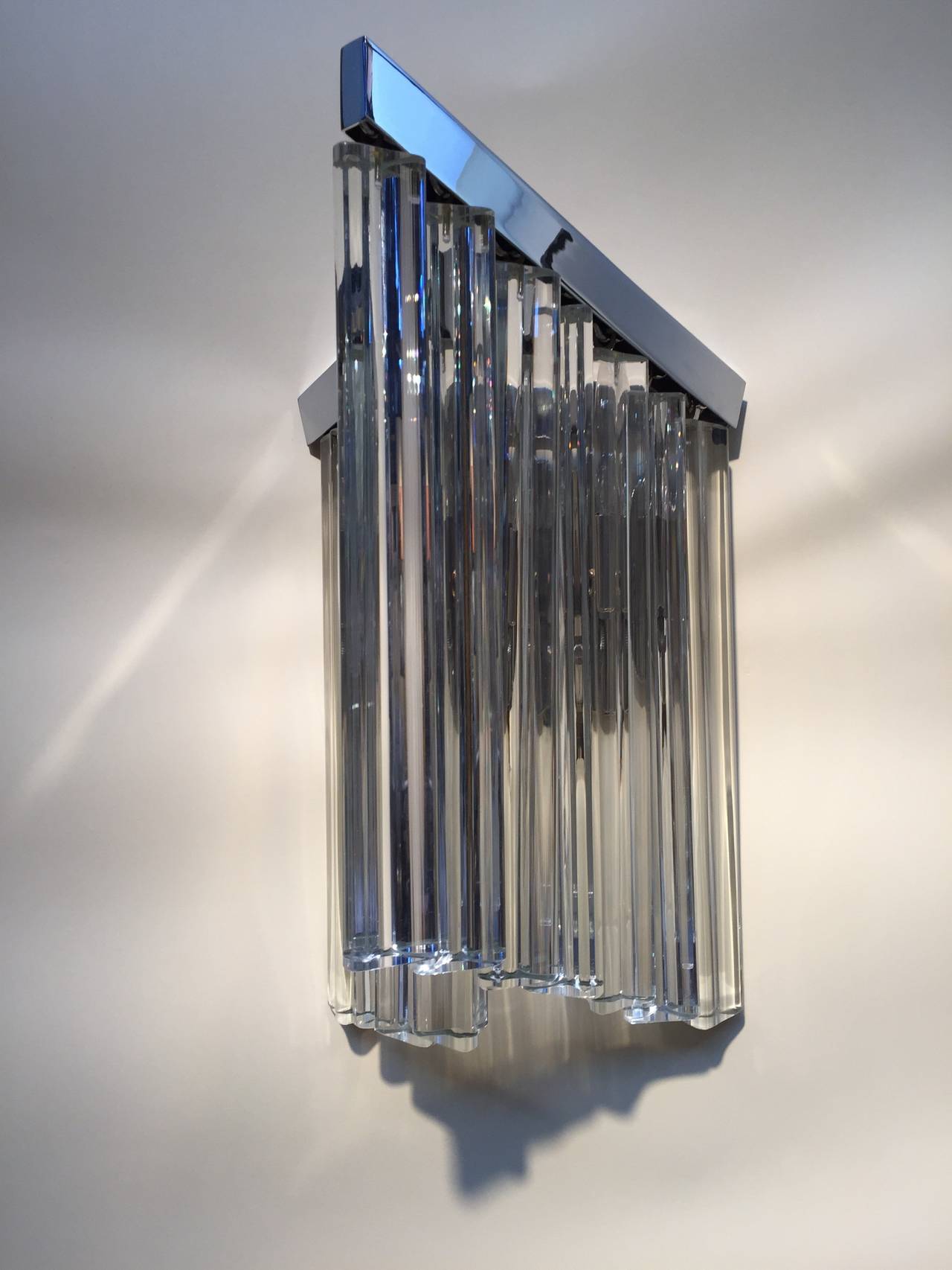 Mid-Century Modern Murano Glass Rod Sconces For Sale