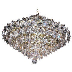 Pair Crystal Modernist Chandelier 2