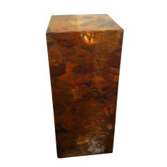 1960's mixed metals patchwork pedestal