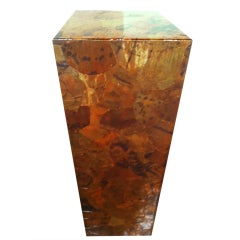 1960's mixed metals patchwork pedestal