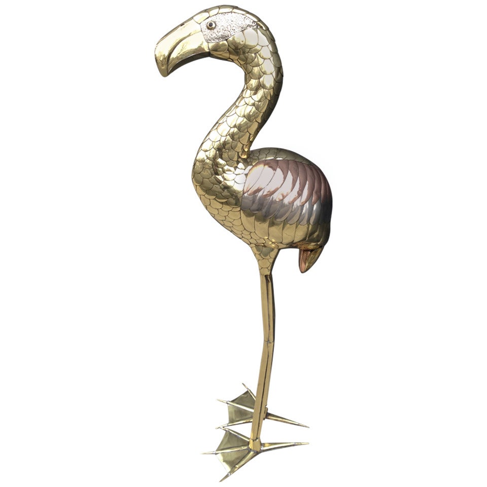 Sculpture de Flamingo de Sergio Bustamante sur pied en vente
