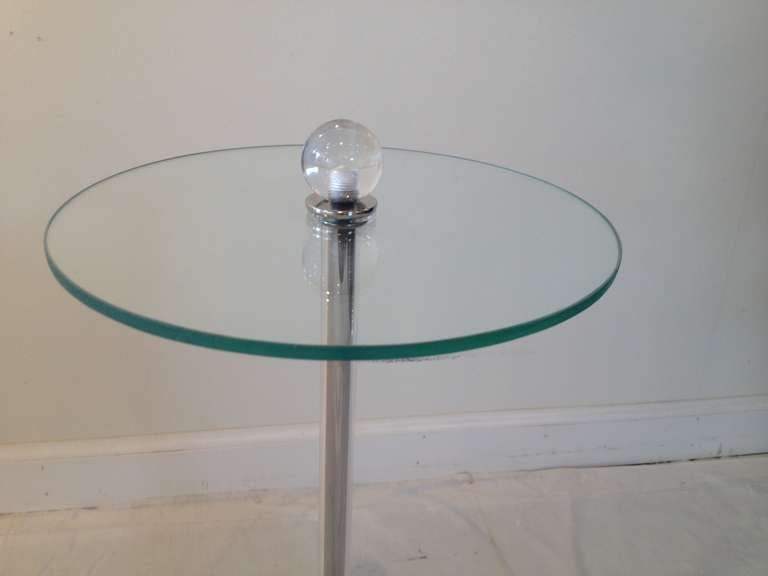 Petite Drinks Table with Marble Base In Excellent Condition In Westport, CT