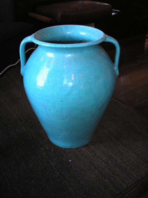 Large Pair North Carolina Signed Handle Urns