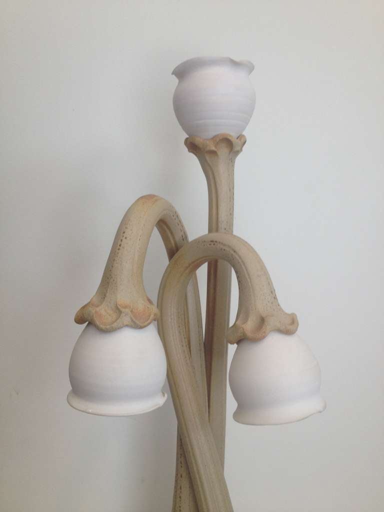 Pair Doug Blum Calla Lilly Lamps In Excellent Condition In Westport, CT