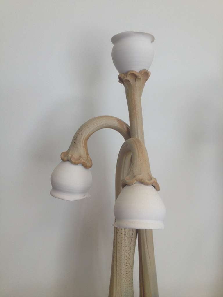 20th Century Pair Doug Blum Calla Lilly Lamps