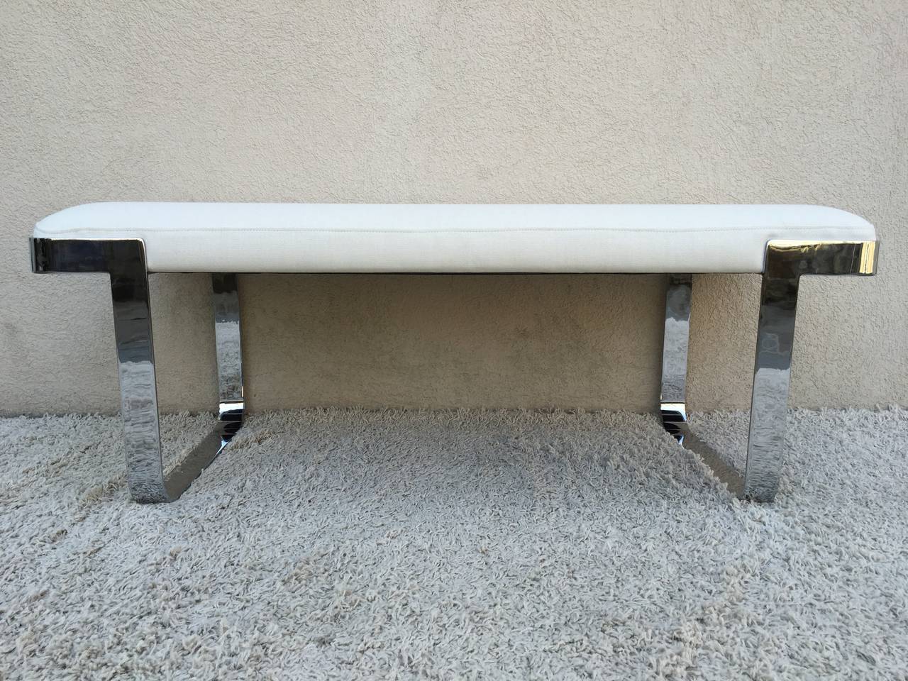 Milo Baughman Bench In Excellent Condition In Westport, CT