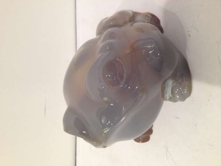 Large Agate with captured water Chinese Frog 2