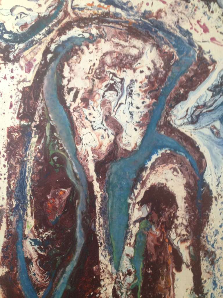 Grande huile sur toile abstraite Eska Smythe Excellent état - En vente à Westport, CT