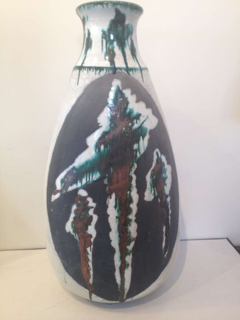American Monumental Ceramic Vase by Nick Trotski