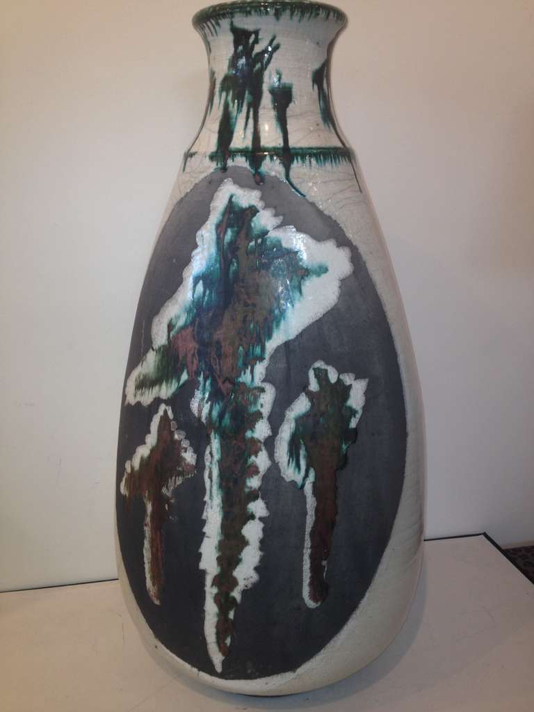 Monumental Ceramic Vase by Nick Trotski In Excellent Condition In Westport, CT