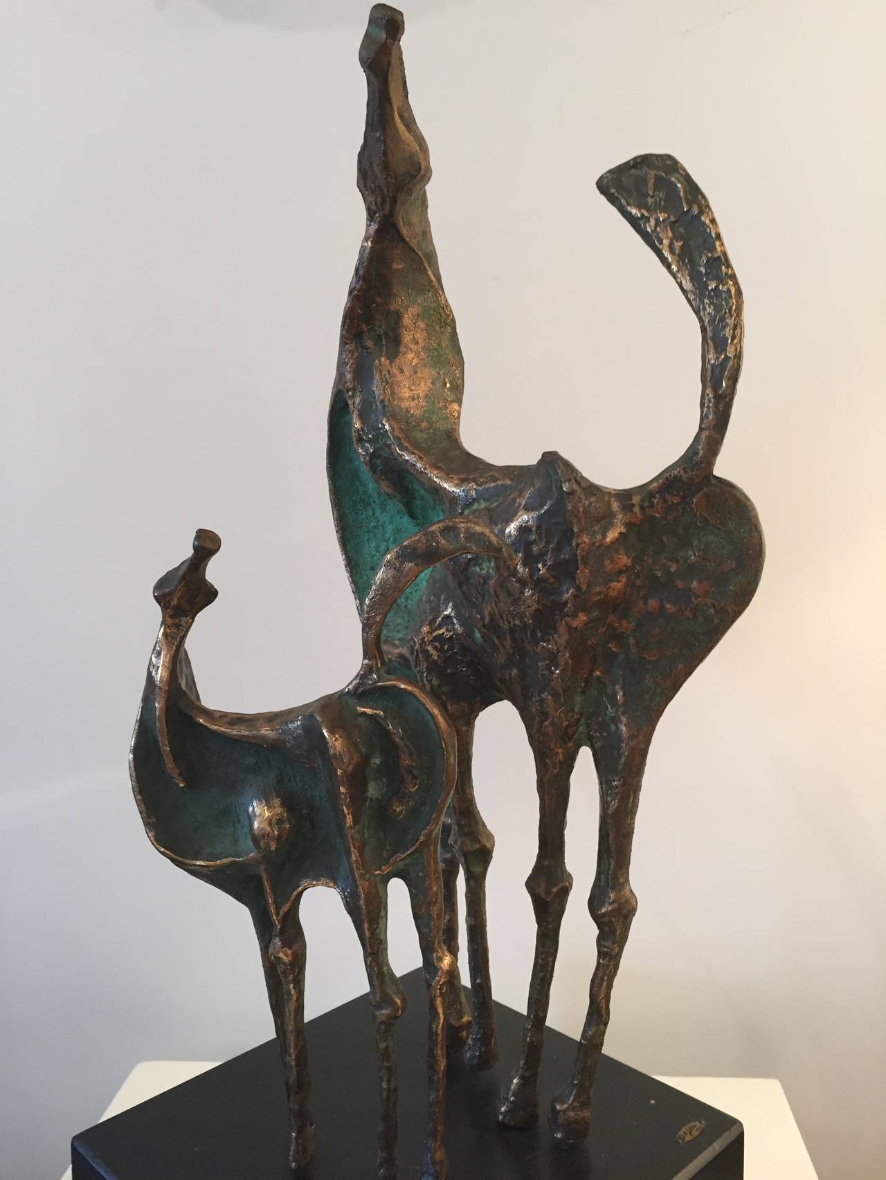 Curtis Jere Bronze Horses Sculpture In Excellent Condition In Westport, CT