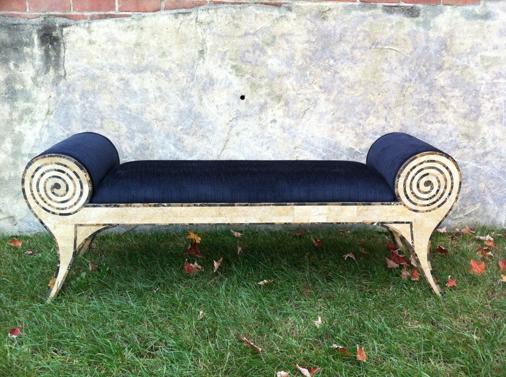 Fossilized Stone Bench