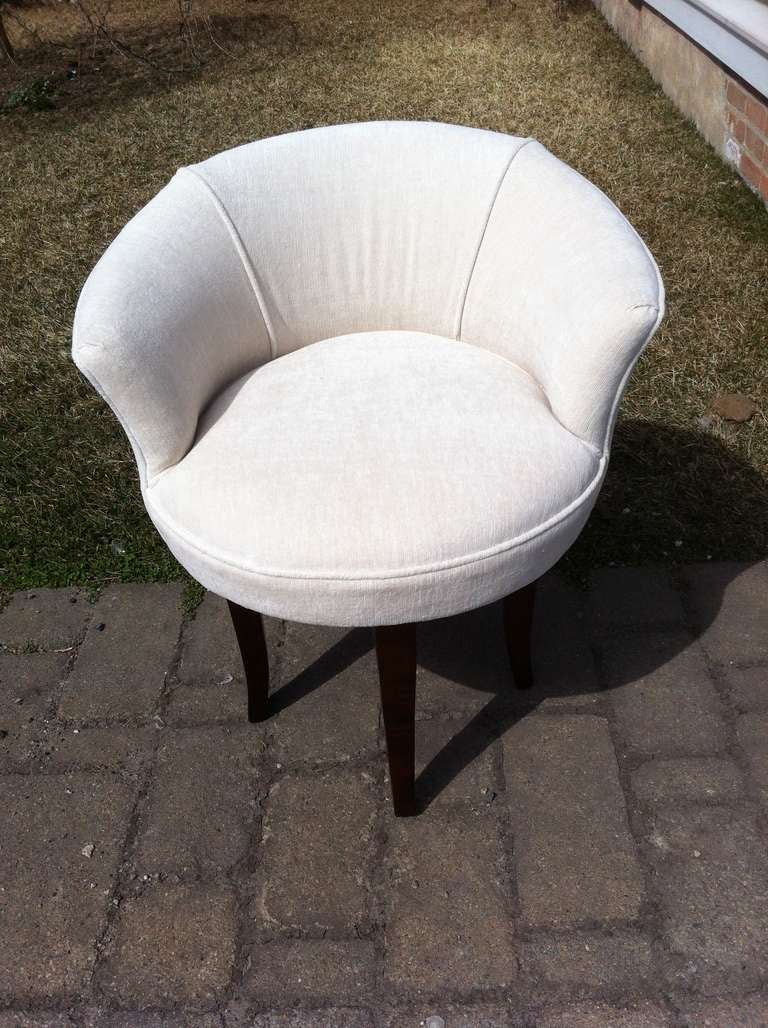 Art Deco T.H. RobsjohnGibbings Vanity Swivel Stool at 1stdibs