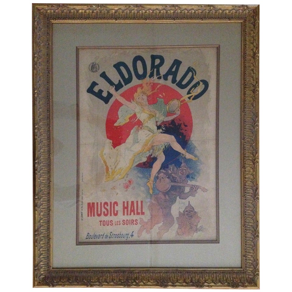 Jules Cheret Eldorado Art Nouveau Original Poster For Sale