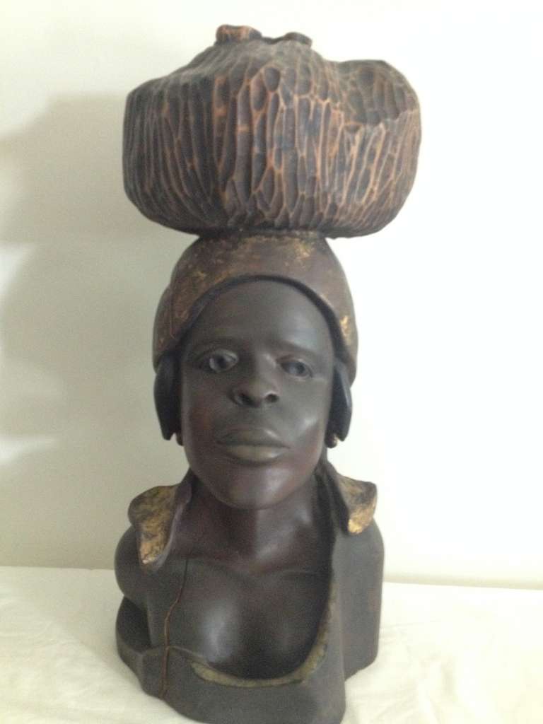 Extra Large Haitian Carved Wooden Figures In Excellent Condition For Sale In Westport, CT